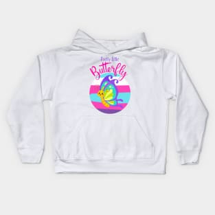 Cute Butterfly Pretty Butterfly Sunset Design Kids Hoodie